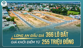 Long An đấu giá 366 lô đất giá khởi điểm từ 255 triệu đồng