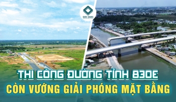 THI CÔNG ĐƯỜNG TỈNH 830E CÒN VƯỚNG GIẢI PHÓNG MẶT BẰNG