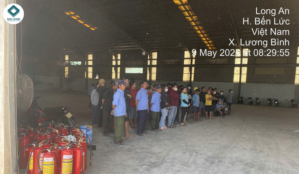Cụm công nghiệp Quốc Quang tập huấn Phòng cháy chữa cháy tháng 5