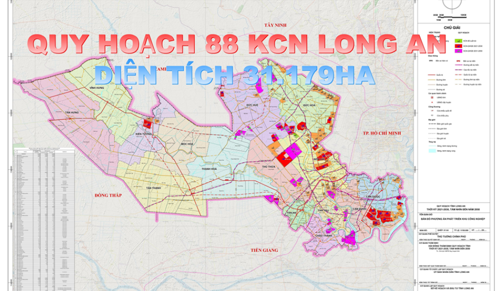 TẦM NHÌN ĐẾN 2050: CÓ 88 KHU CÔNG NGHIỆP LONG AN