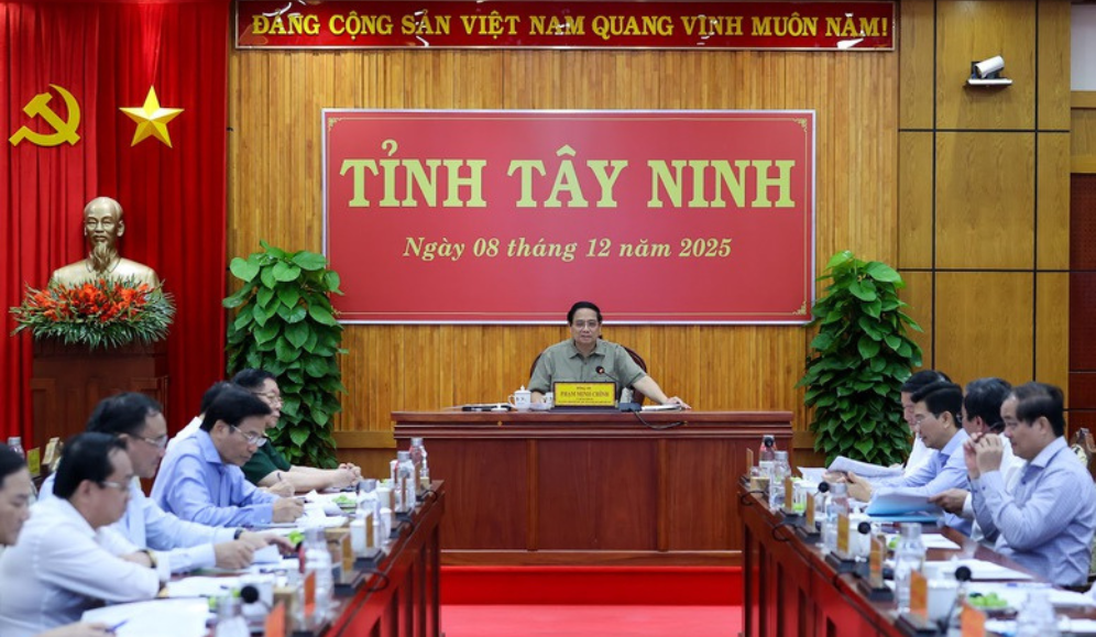 Thủ tướng Phạm Minh Chính làm việc với tỉnh Tây Ninh về tình hình phát triển kinh tế - xã hội, bảo đảm quốc phòng, an ninh năm 2025, phương hướng, nhiệm vụ, giải pháp thời gian tới